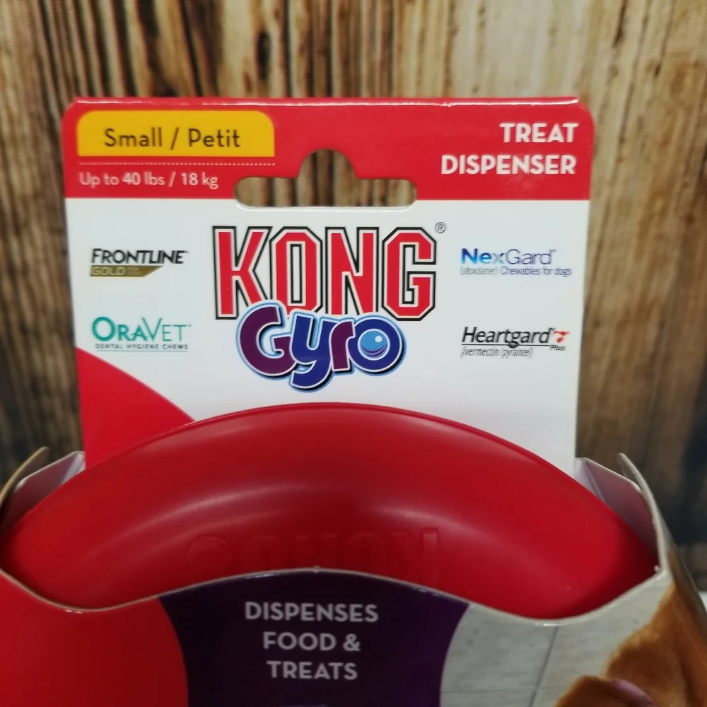 NEW Kong Gyro Treat Dispenser Small/Petite Interactive Dog Puzzle Toy